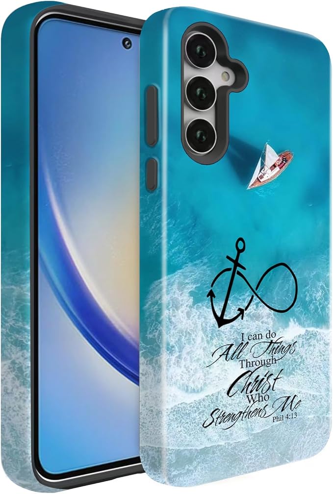 Compatible for Samsung Galaxy S24 Plus 5G Case, Dual Layer Heavy Duty 2 in 1 by BSMOSPER