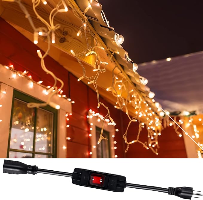 Outdoor Waterproof On/Off Switch Extension Cord, Heavy Duty 125v/250v Black - Image 9