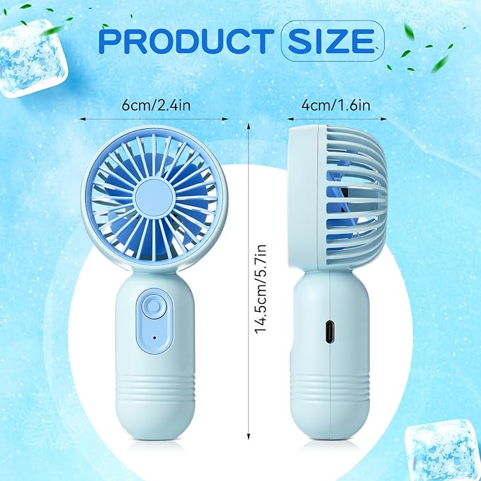 Rossesay 96 Pcs Mini Portable Fan Bulk Cute Handheld Lightweight Small Little - Image 2