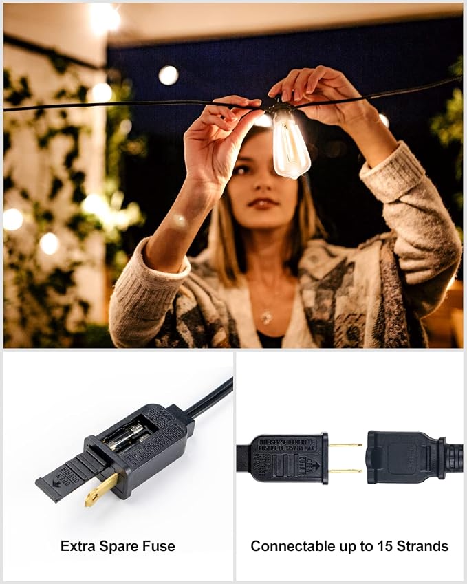 Lightdot 250FT Outdoor String Lights, LED Bistro String Lights - Image 6