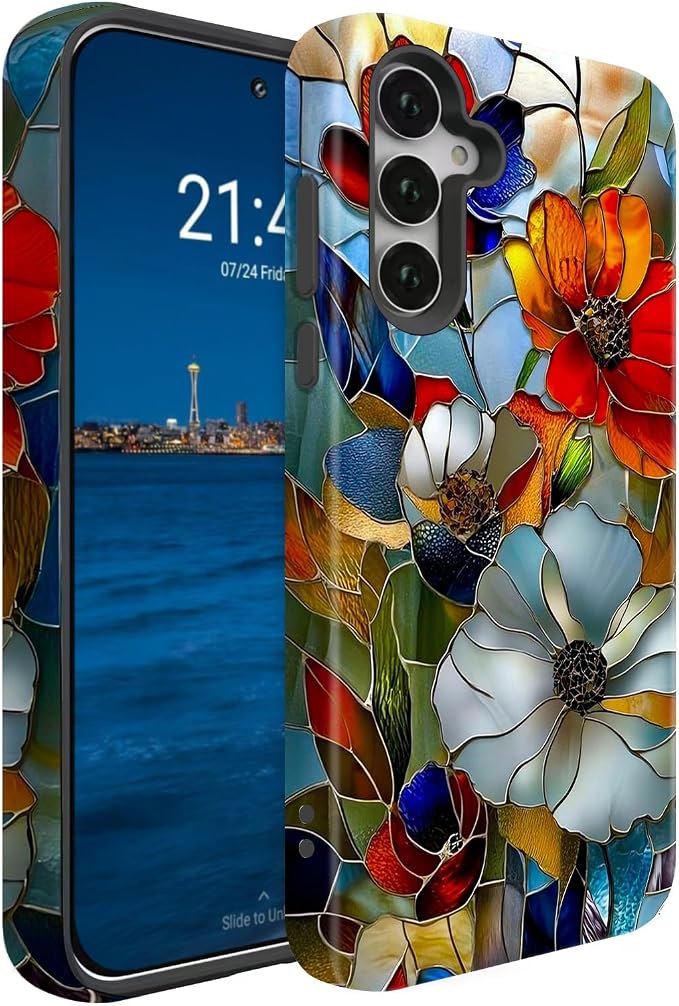 Compatible for Samsung Galaxy A37 5G Case, Dual Layer Heavy Duty 2 in 1 by BSMOSPER