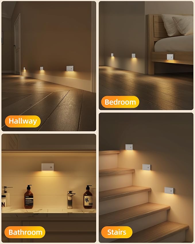 EZVALO Motion Sensor Stair Lights Indoor, Rechargeable Night Lights - Image 3