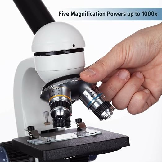 AmScope 40X-1000X Student Biological Compound Microscope - Image 6