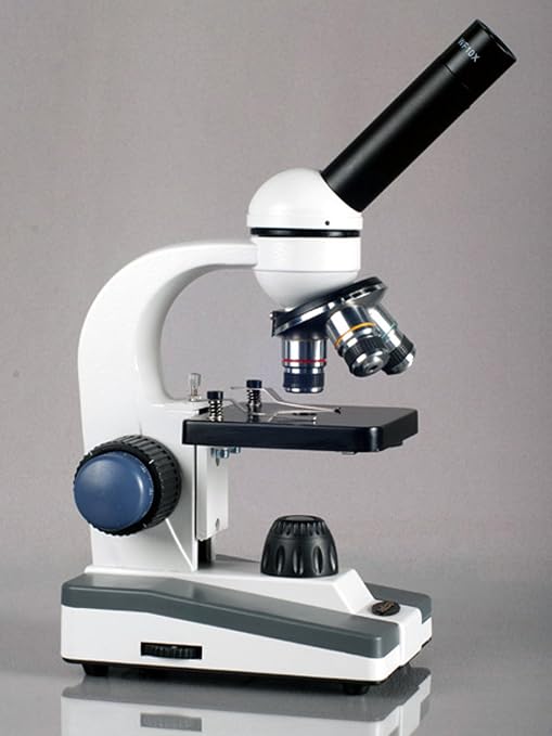 AmScope M150C-PB10-WM Compound Monocular Microscope, WF10x and WF25x Eyepieces - Image 2