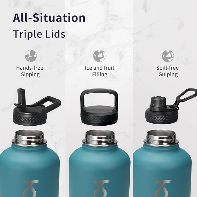 Trebo Insulated Water Bottle 64 oz, Half Gallon Metal Vacuum Water Jug - Image 3