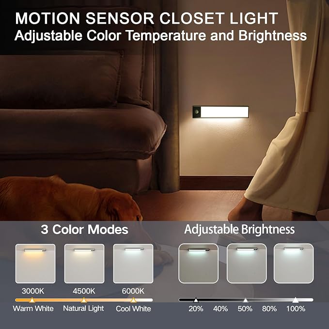 Under Cabinet Lighting, 3200mAh Wireless Motion Sensor Light Indoor, 180lm - Image 9