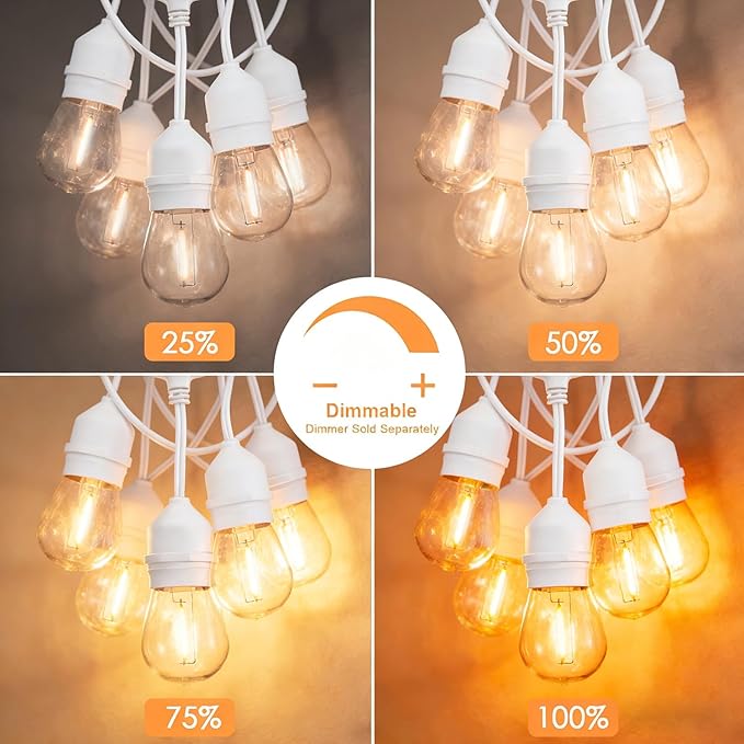SUNTHIN 50FT Outdoor White String Light - Image 6