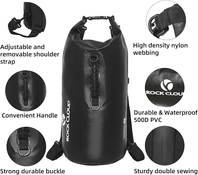 ROCK CLOUD Dry Bag Waterproof 10L Dry Sack - Image 5