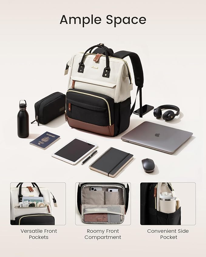 LOVEVOOK Laptop Backpack for Women, 18 Inch Work Business Backpacks Purse - Image 4