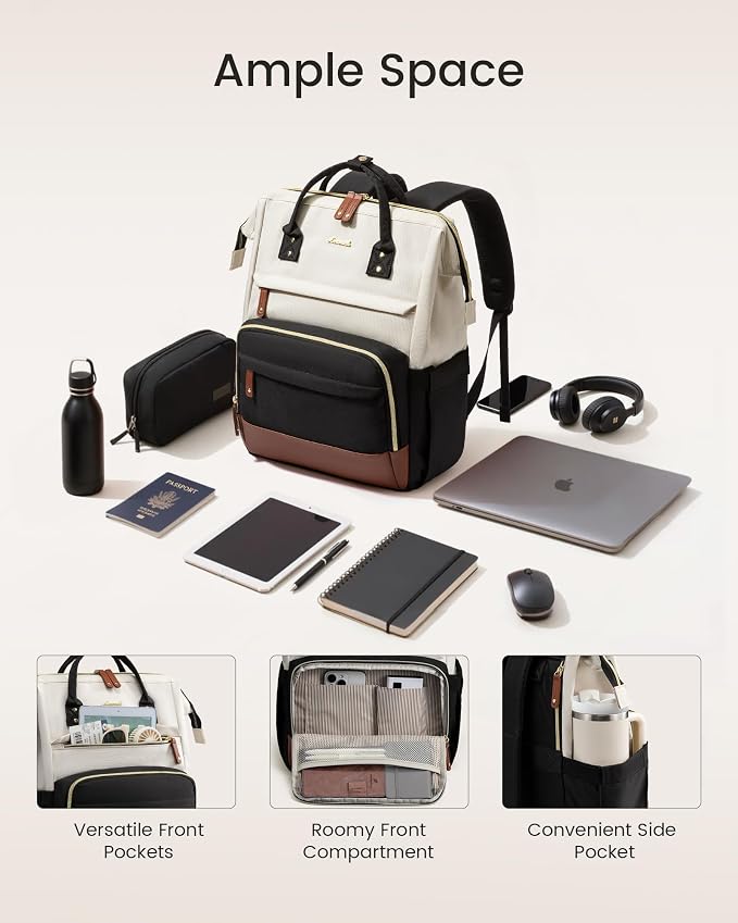 LOVEVOOK Laptop Backpack for Women, 18 Inch Work Business Backpacks Purse - Image 5