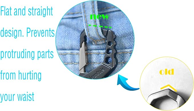 Hephis Skull Heavy Duty Key Chain, Car Emergency Escape Tool, Seat belt Cutter - Image 4