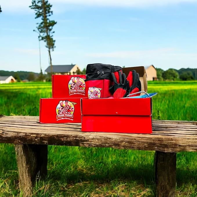 7pc Stainless Steel Heavy Duty Tool Set with Non-Slip Rubber Grip, Garden Gloves and Storage Tote Bag