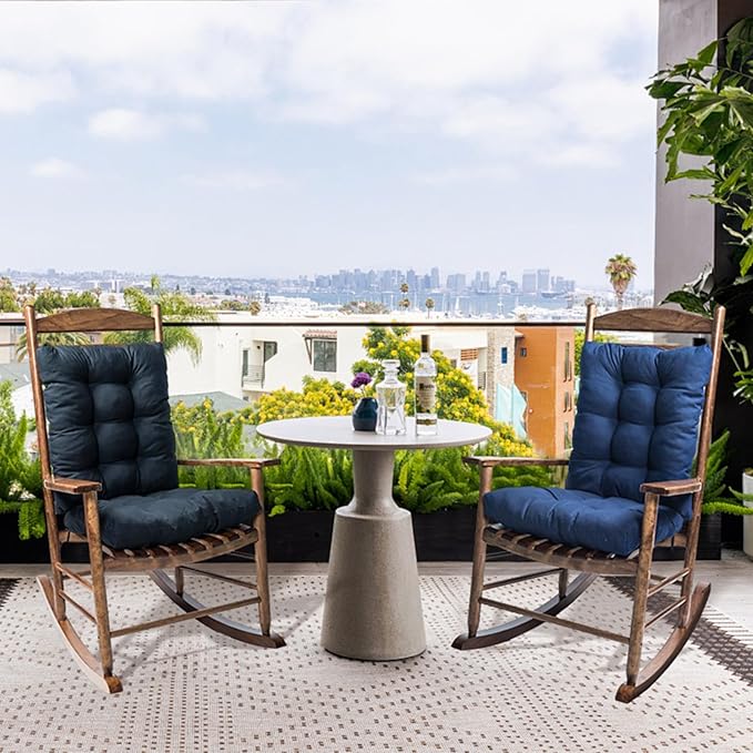 Indoor Outdoor Dining Chair Cushions, Pack of 1 Tufted Chair Cushions with Ties for Patio Furniture, Brown