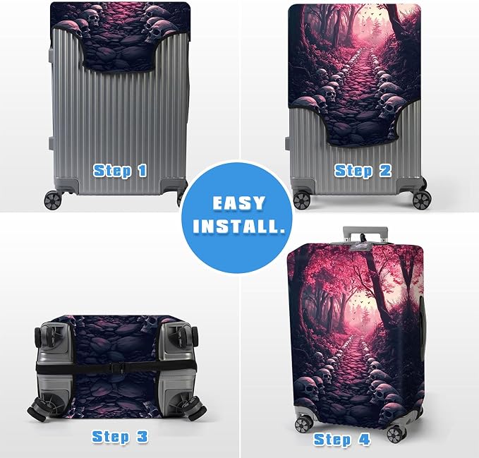 Luggage Cover Protector for 19-20 Inch Suitcases, TSA Approved Elastic Travel - Image 6