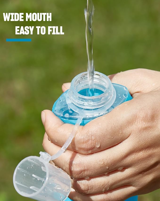 Zelvot Running Vest Soft Flask, BPA-Free 500ml Collapsible Water Bottle - Image 2