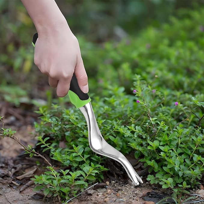 Weed Puller Tool, Garden Weeding Tools, Heavy Duty Hand Weeder with Ergonomic Handle, Garden Weeding Removal Weed Puller Manual Root Lifter Weeder for Lawn Farmland Transplant Gardening Bonsai