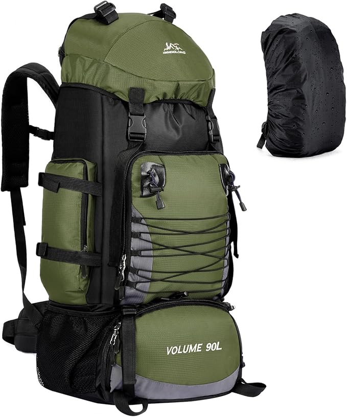 90L Hiking Backpack, Waterproof Camping Bag by Unineovo