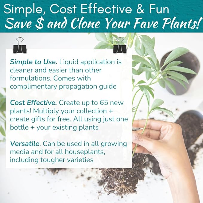 Houseplant Prop Drops - Propagation Promoter & Root Growth Hormone | Root Stimulator for Cuttings | Supports Stronger, Healthier Plants | Easy-to-Use Liquid Formula for Water & Soil Propagation | 8oz