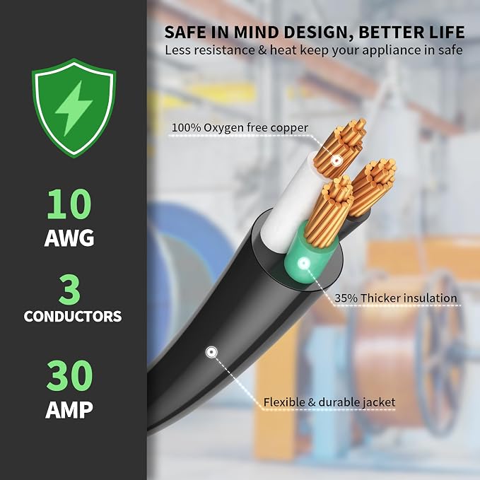 POWGRN 30 Amp RV Extension Cord 50 FT Outdoor - Image 3