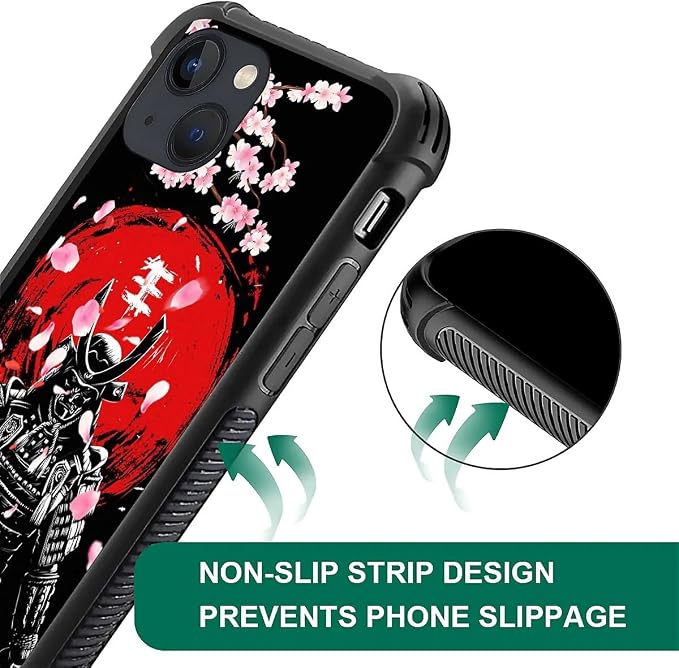 for iPhone 14 Case, Sakura Japanese Samurai Pattern Graphic Design Girl Boy - Image 6