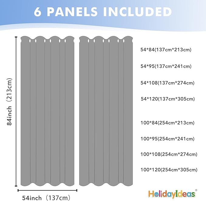 HolidayIdeas White Outdoor Sheer Curtains for Patio Waterproof, 6 Panels - 54 x 84 Inch - Light Filtering Voile Outside Curtains Grommet Drapes for Front Porch, Gazebo, Pergola, Backyard
