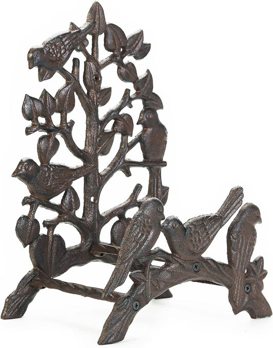 Sungmor Heavy Duty Cast Iron Hose Holder,Garden & Yard Decorative Birds Wall Mounted Hose Butler,Water Pipe Holds,Rack,Hanger,Antique Wall Decorations