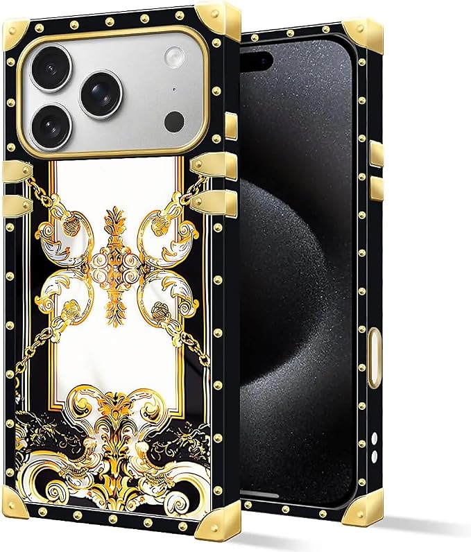 for iPhone 17 Pro Max Case Luxury Golden Decoration - Image 2