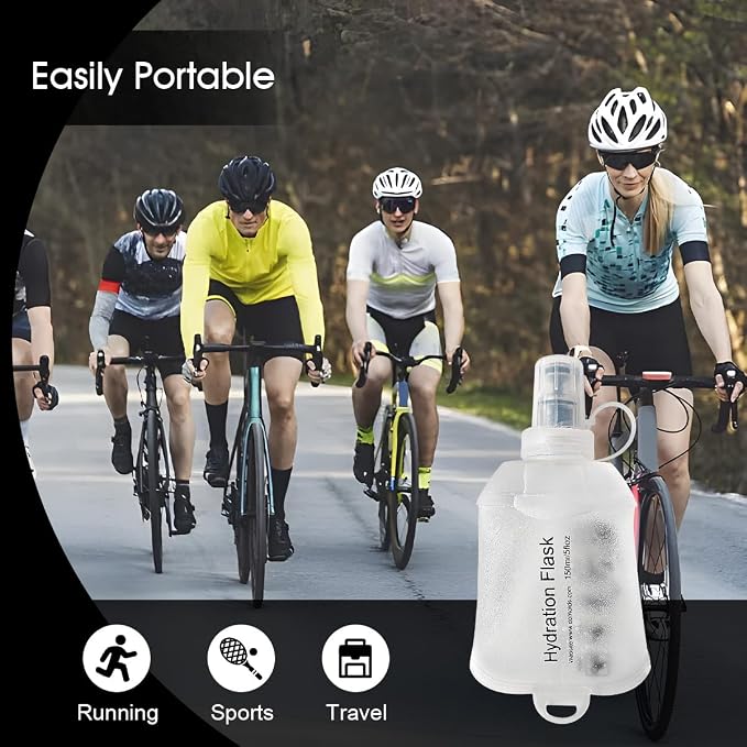 WILDREEDS 500ml Soft Flask, TPU Collapsible Soft Water Bottle - Image 5