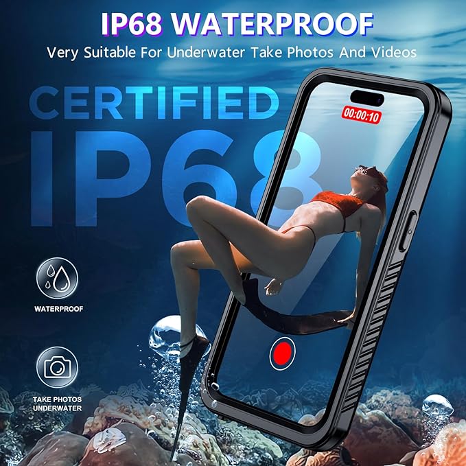 2025 New Designed for iPhone 15 Pro Case Waterproof, Full Phone Case 6.1" - Image 3