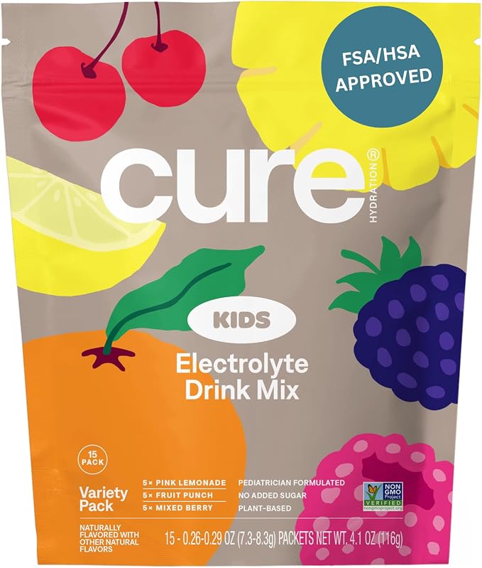 Cure Hydration - Kids Electrolyte Drink Mix | Plant-Based Pediatrician by CureHydration