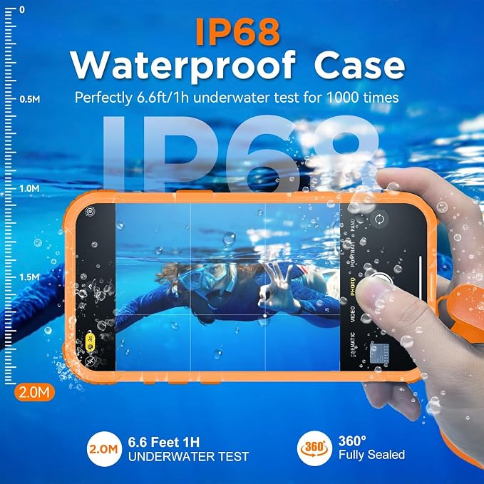 WIFORT for iPhone 17 Pro Max Waterproof Case, - Image 3