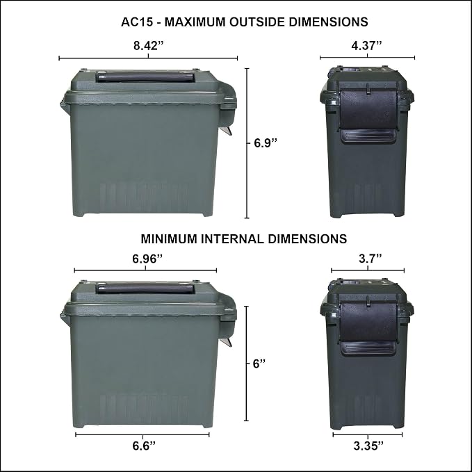 MTM AC5C 5-Can Ammo Crate Mini, Convenient size, Store 650 rounds of 9mm bulk - Image 4