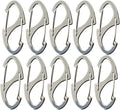 Small Carabiner Clips 1.6 inch Metal Double Sided Spring Gate Snap Hooks by Bytiyar