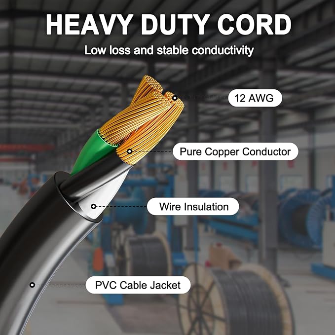 2FT 12/3 Outdoor Extension Cord - Image 5