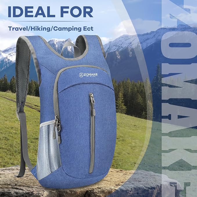 ZOMAKE 10L Ultra Lightweight Packable Backpack, Small Daypack Light Foldable - Image 7