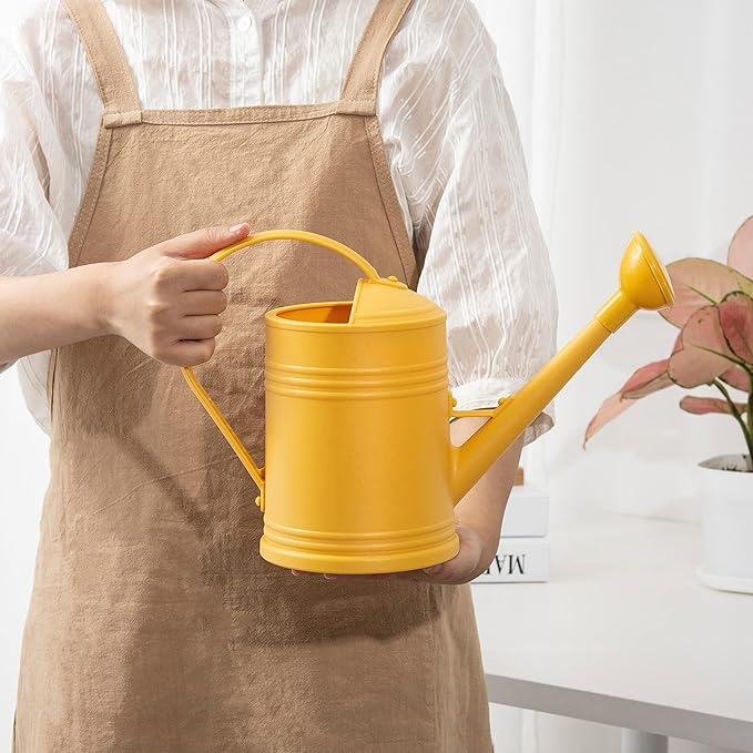 Plastic Indoor Watering Can with Detachable Sprinkler Head - 68oz (1/2 Gallon) for House Plants and Flowers