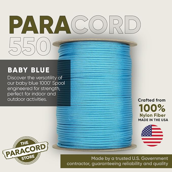 The Paracord Store | Type III 550 Paracord - 1000 FT Spool - Image 2