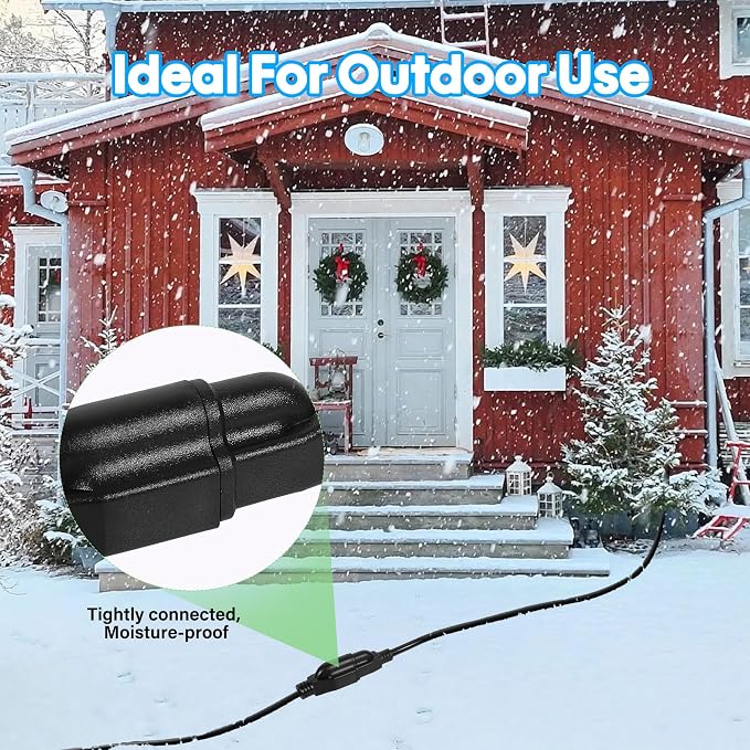 Adoreen Outdoor Power Extension Cord 25 Ft/2 Pack, 3 Prong 16 AWG Grounded Wire - Image 5