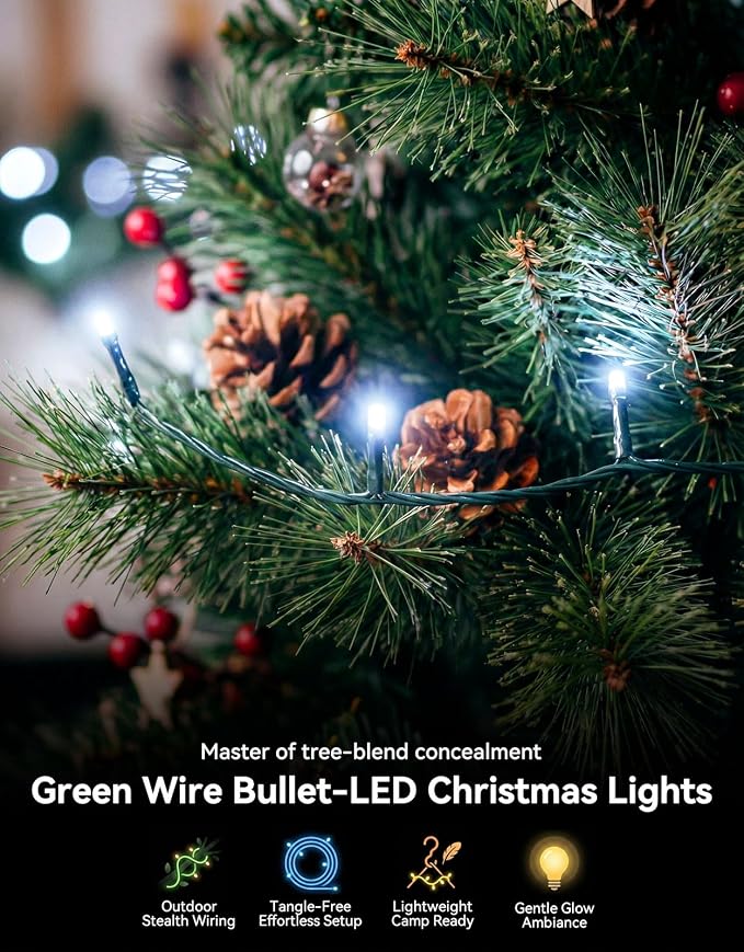 LitHome 99FT 300 LED String Lights Outdoor Indoor, 8 Modes Waterproof Christmas - Image 6