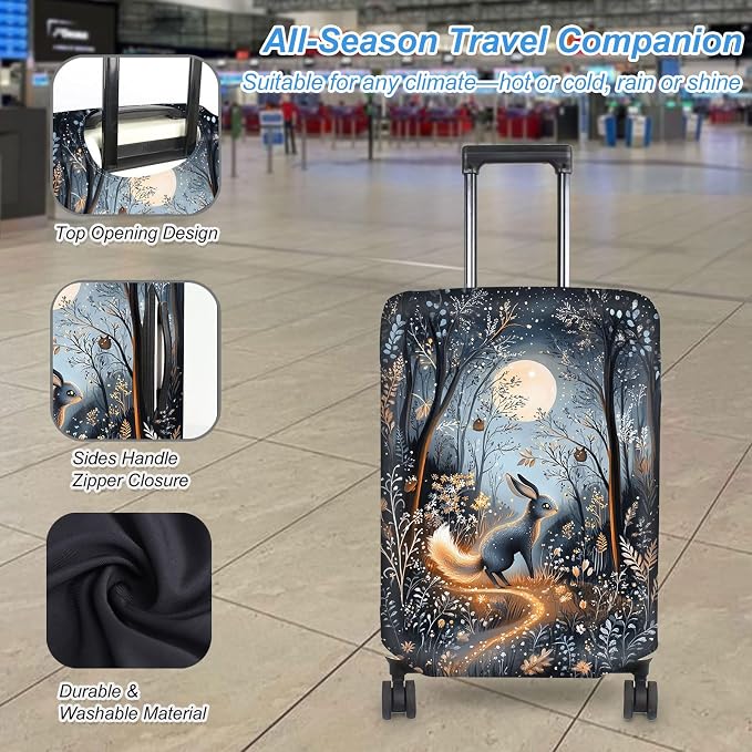 Luggage Cover Protector for 19-20 Inch Suitcases, TSA Approved Elastic Travel - Image 3