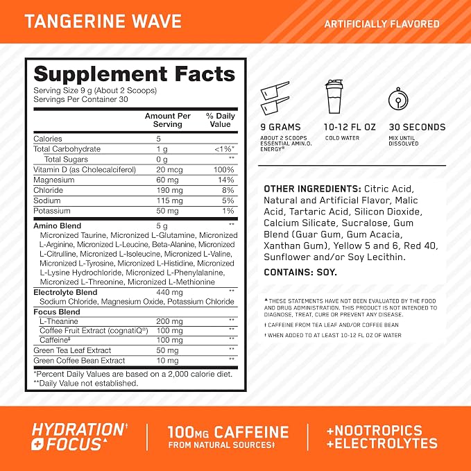 Optimum Nutrition Amino Energy Powder Plus Hydration, - Image 4