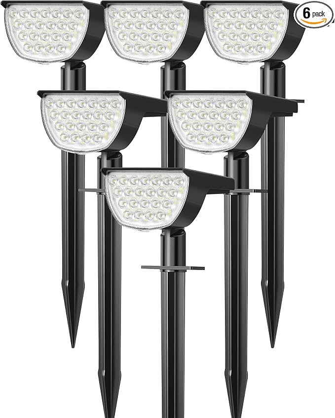 GKGG Solar Lights Outdoor Waterproof IP65, Solar Powered 76 LED 3 Lighting by GKGG