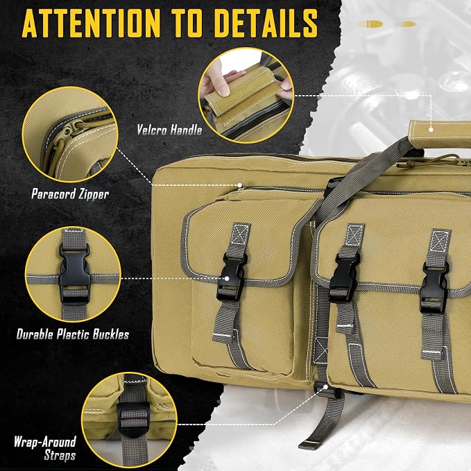 DULCE DOM 32/36/42/48/52 inch Double Rifle Case Soft Gun Bag - Image 5