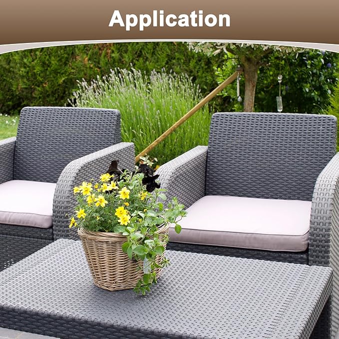 M METERXITY 1-Pack Wicker Repair Kit, 8mm x 33ft/10m Plastic Flat Rattan - Image 5