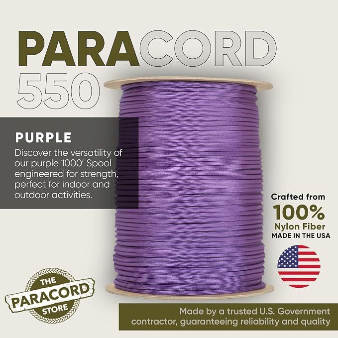 The Paracord Store | Type III 550 Paracord - 250 FT Spool - Image 2