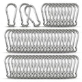 Small Carabiner Clip Hooks, Galvanized Iron Spring Snap Hook Fits Camping Hiking by KINLINK