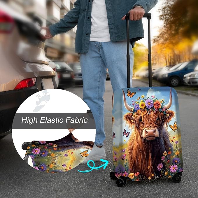 Luggage Cover Protector for 22-24 Inch Suitcases, TSA Approved Elastic Travel - Image 4