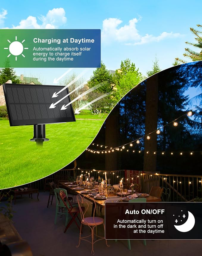 Zuske Solar String Lights Outdoor Waterproof 150FT - Image 4