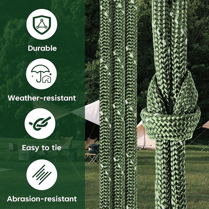 SDHUATUO Paracord Rope 1000FT, 550lb Type III Nylon Parachute Cord 7-Strand Core - Image 2
