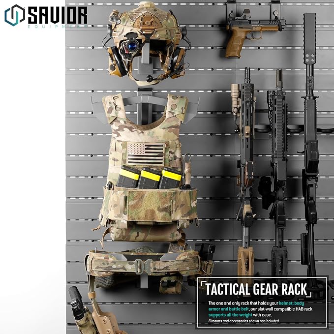 Savior Equipment Wall Rack System H.A.B Attachment Tactical Gear Wall Mount - Image 2
